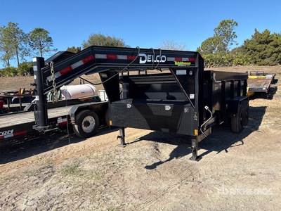 2023 Delco 14 ft T/A Gooseneck Dump Utility Trailer (Unused)