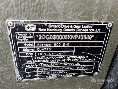 2019 Argo Avenger 8x8 800 Amphibian Unit