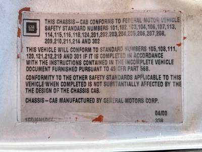 2000 GMC S/A Dump Truck