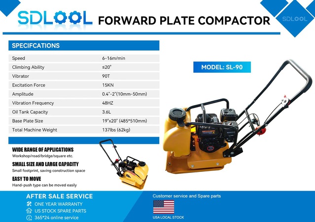 2026 SDLOOL SL90 Vibratory Plate Compactor (Unused)