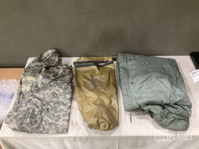 (2) Sleeping Bags, (2) Stuff Sacks, (3) Sleeping Mats & (49) Wet Weather Ponchos