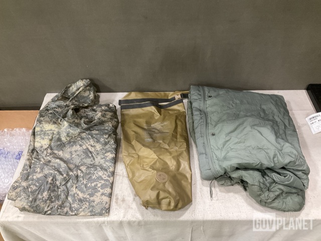 (2) Sleeping Bags, (2) Stuff Sacks, (3) Sleeping Mats & (49) Wet Weather Ponchos