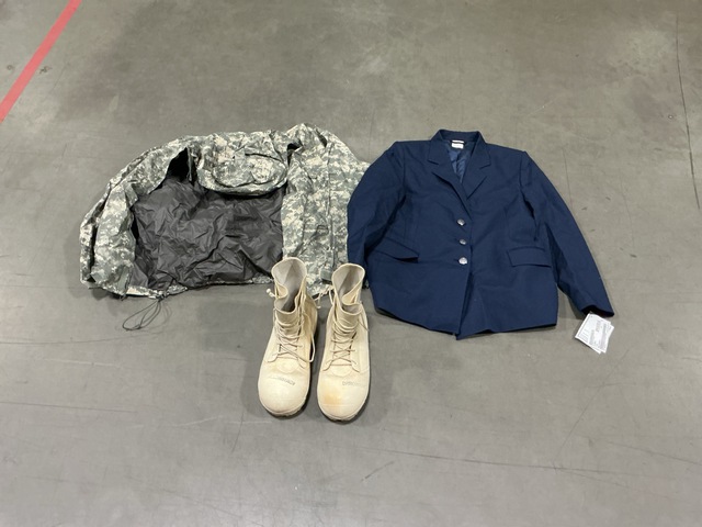 (4) Women&rsquo;s Coats, (20) Pairs of Extreme Cold Weather Boots & Assorted Items