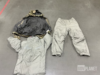 (3) Extreme Cold Weather Parkas, (2) Wet Weather Jackets & Assorted Items