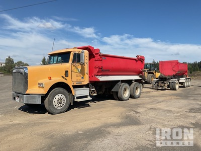 1993 Freightliner FLD 6x4 Transfer Set w/ 1998 Reliance Quad/A Transfer Trailer