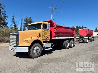 1993 Freightliner FLD 6x4 Transfer Set w/ 1998 Reliance Quad/A Transfer Trailer