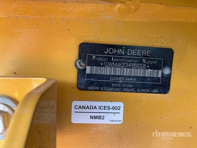 2018 John Deere 544KII Pala Cargadora