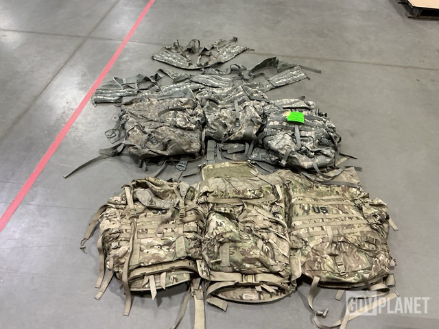(11) Large Field Pack Sets, (14) Assault Packs & Assorted Items