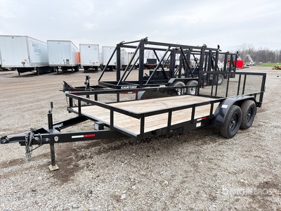 2025 L & O Manufacturing 61016U2B 16 ft T/A Utility Trailer
