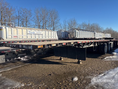 2017 Doepker 32 ft Tri/A Super B-Train Lead مقطورة مسطحة