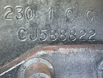 Frame Stamp Serial Number/VIN Photo