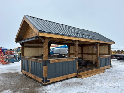 24 ft x 12 ft Skid-Mounted Outdoor Kitchen Gazebo (Unused)