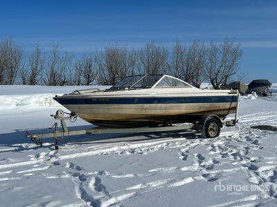 Bayliner 18 ft Jet Boat (Inoperable) w/ Escort Trailers Trailer