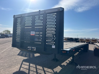 1996 A & L Metal Products 48 ft T/A Spread Axle Flatbed Trailer