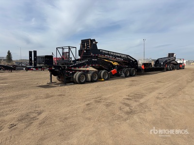 2007 Trail King TK200 Double Drop Removable Gooseneck 15 Axle Combination Lowboy Trailer