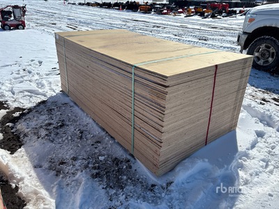 Quantity of (66) 1/2" 4x8 G1S (Good 1 Side) With Smooth Overlay 5 Ply Douglas Fir Plywood (Unused)