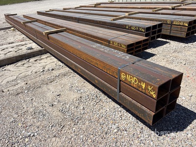 Quantity of (6) 4 1/2 in x 3 1/2 in x 3/16 x 24 ft Rectangle Tubing Divers