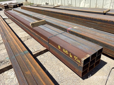 Quantity of (9) 4 in x 3 in x 3/16 x 18 ft Rectangle Tubing Divers