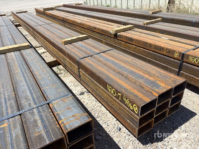 Quantity of (9) 5 in x 3 in x 1/4 x 20 ft Rectangle Tubing Divers