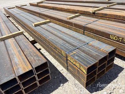 Quantity of (9) 5 in x 3 in x 1/4 x 20 ft Rectangle Tubing Divers