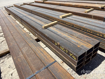 Quantity of (9) 5 in x 3 in x 1/4 x 18 ft Rectangle Tubing Divers