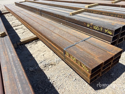 Quantity of (9) 2 in x 5 in x 1/4 x 20 ft Rectangle Tubing Divers