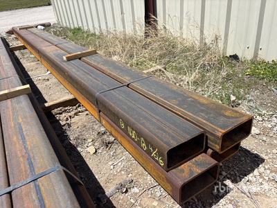 Quantity of (4) 4 in x 8 in x 3/8 x 20 ft Rectangle Tubing Divers