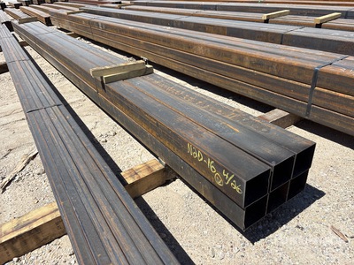 Quantity of (4) 4 in x 4 in x 20 ft 11 ga Square Tubing Divers