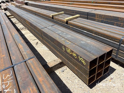 Quantity of (9) 3 1/2 in x 3 1/2 in x 20 ft 11ga Square Tubing