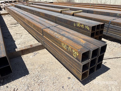 Quantity of (9) 3 1/2 in x 3 1/2 in x 1/4 in x 22 ft Square Tubing Divers