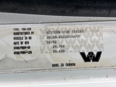 2002 Western Star 4900 6x4 Fuel Truck