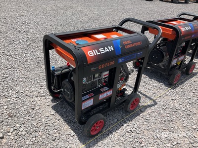 Gilsen GD7500E 7.5 kVA Mobile & ITEM #2 GILSAN DIESEL GENERATOR SET GD7500E 5KW SIN CABINA 発電機セット (250-749 kw/310-950 kva)