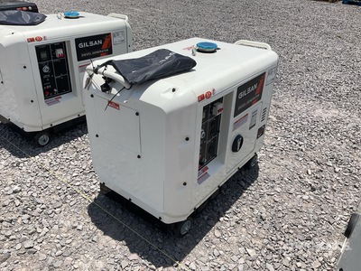 Gilsan GD7500E 7.5 kVA Mobile Diesel 5KW con cabina 発電機セット (250-749 kw/310-950 kva) (Unused)