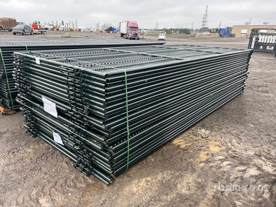 Quantity of (27) 2026 BYT WBF016 16 ft x 6 ft 6 in Powder Coated QTY(27) Clôture anti-vent (Unused)