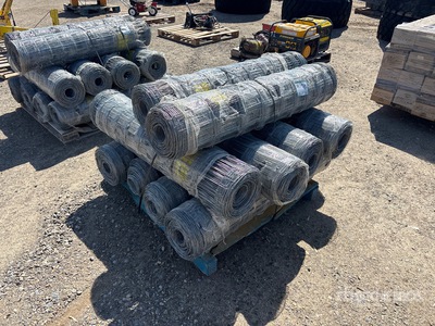 Quantity of (10) 2024 BYT FFC762 330 ft x 4 ft Galvanized Farm Fencing (Unused)