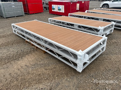 Quantity of (2) 2025 BYT BDF412 4 ft x 12 ft Aluminum Boat Dock Section Kit (Unused)