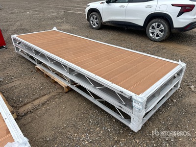 Quantity of (2) 2025 BYT BDF412 4 ft x 12 ft Aluminum Boat Dock Section Kit (Unused)