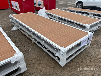 Quantity of (2) 2025 BYT BDF412 4 ft x 12 ft Aluminum Boat Dock Section Kit (Unused)
