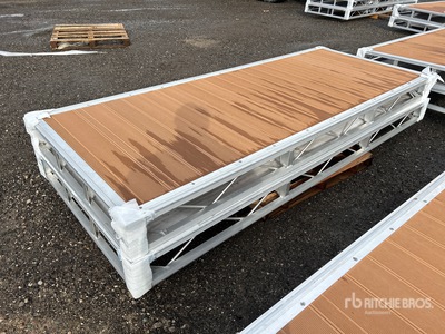Quantity of (2) 2025 BYT BDF412 4 ft x 10 ft Aluminum Boat Dock Section Kit (Unused)