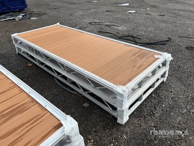 Quantity of (2) 2026 BYT BDF410 4 ft x 10 ft Aluminum Boat Dock Section Kit (Unused)