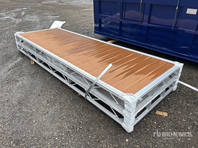 Quantity of (2) 2026 BYT BDF410 4 ft x 12 ft Aluminum Boat Dock Section Kit (Unused)