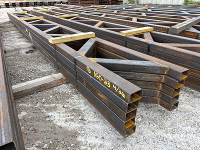 Quantity of (5) 18 in x 20 ft Metal Trusses