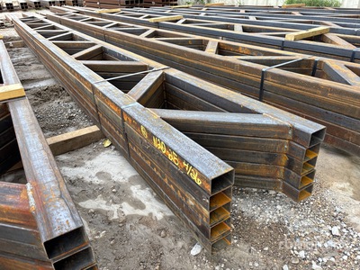 Quantity of (5) 18 in x 20 ft Metal Trusses