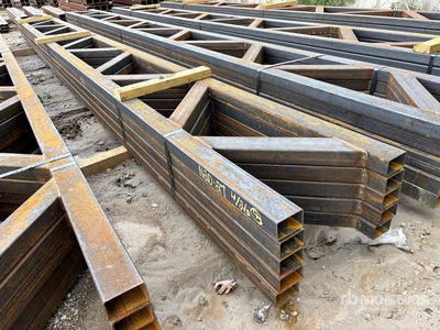 Quantity of (5) 18 in x 20 ft Metal Trusses