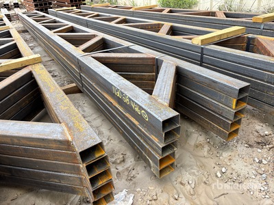 Quantity of (5) 18 in x 20 ft Metal Trusses