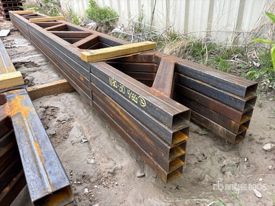 Quantity of (5) 18 in x 20 ft Metal Trusses