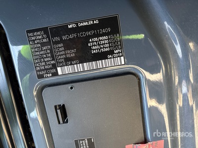 2019 Mercedes-Benz Sprinter 2500 2 Passenger Van