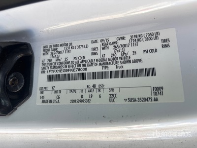 2015 Ford F-150 XL 4x4 Extended Cab Pickup