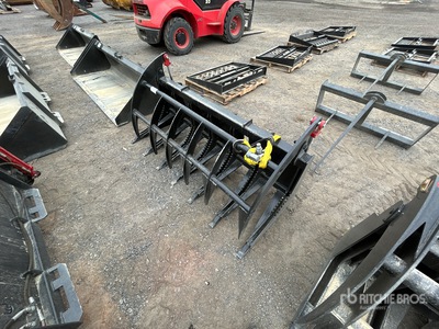 All-Star E Series 72 in Skid Steer Root Rake
