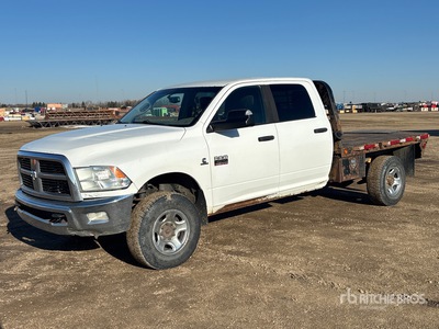 2012 Ram 3500 4x4 Crew Cab Ciężarówka z płaską platformą